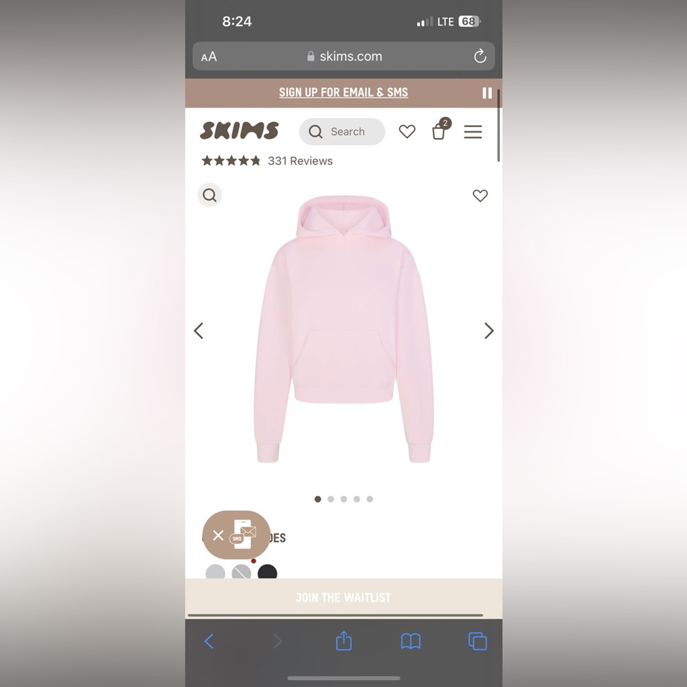 SKIMS cherry blossom hoodie